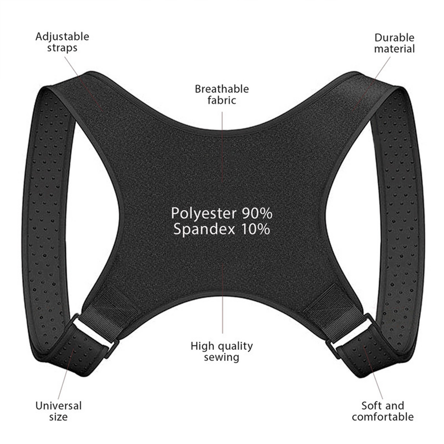 Ergonomic Posture Corrector with Back and Shoulder Support