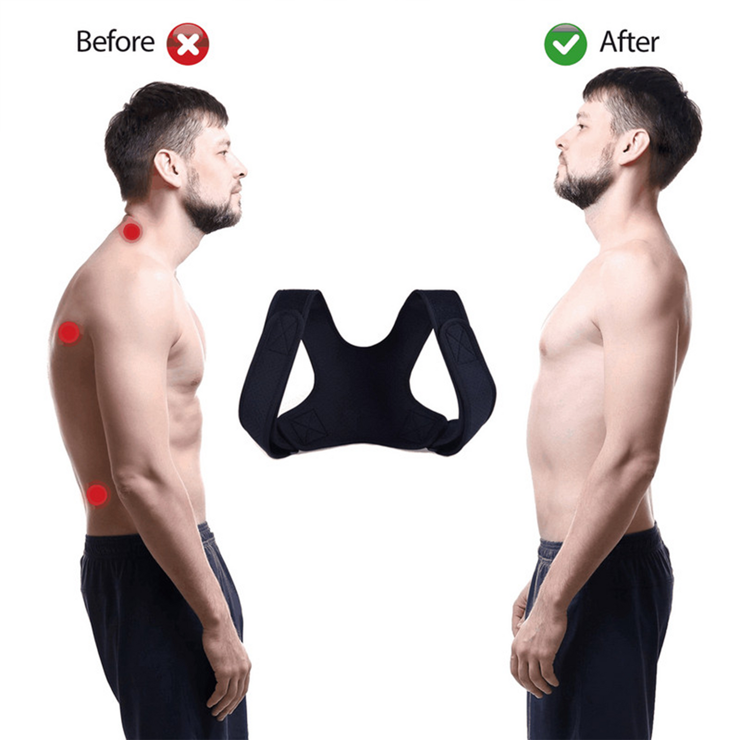 Ergonomic Posture Corrector with Back and Shoulder Support